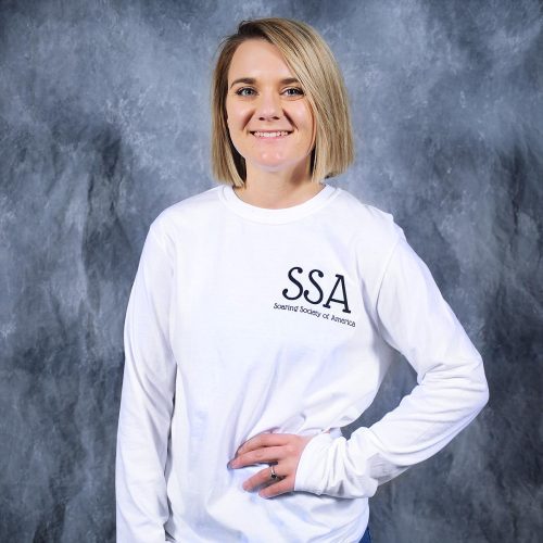 Coyote Soaring Society Of America White T Shirt Long Sleeve Front coyote long sleeve