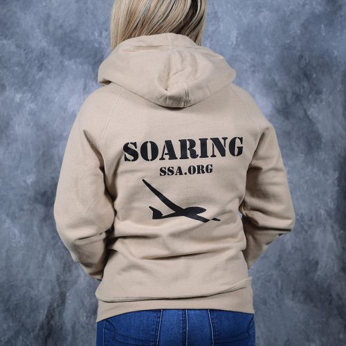 Soaring Society Of America Khaki Hoodie Back khaki hoodie