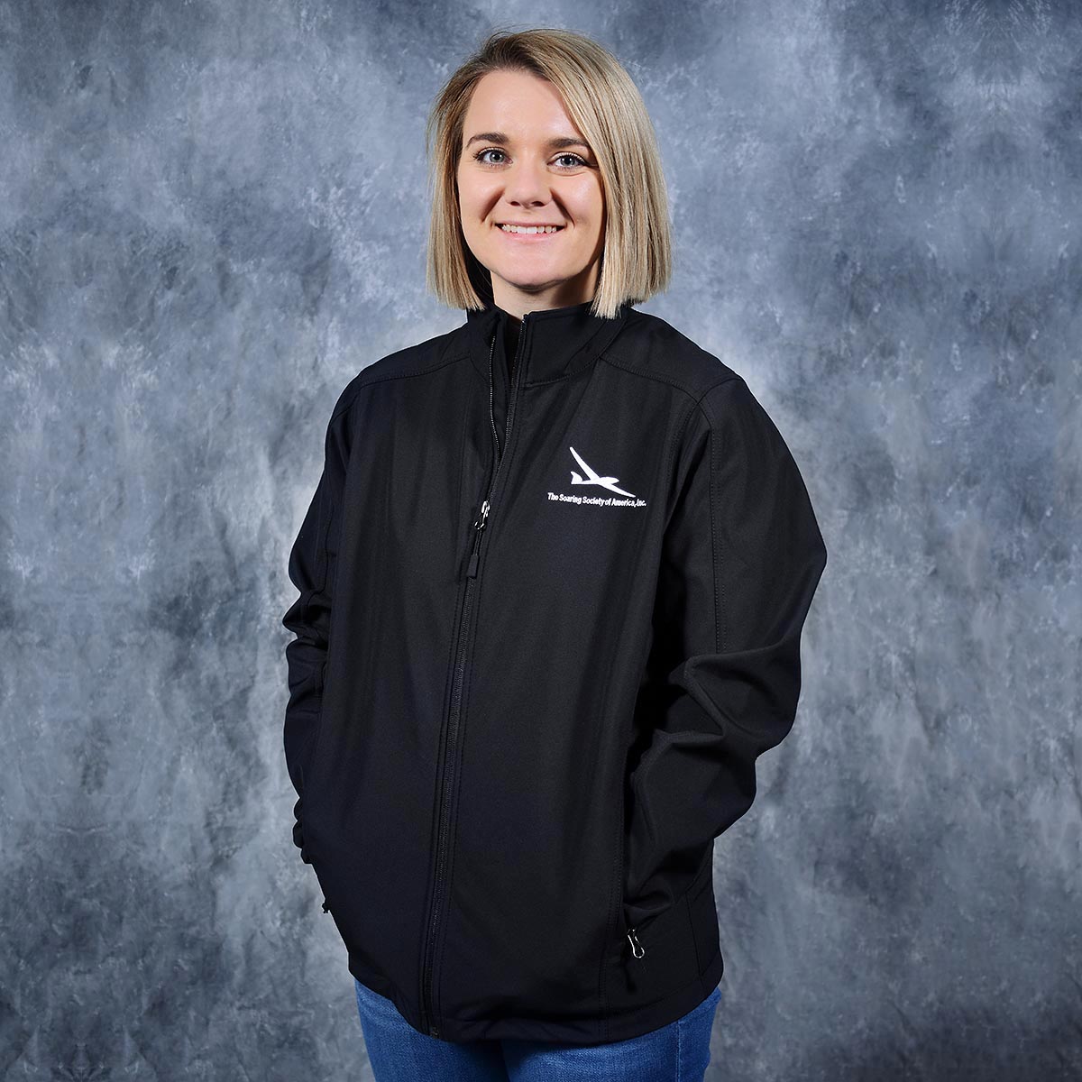 Soaring Society Of America Soft Shell Black Jacket soft shell jacket