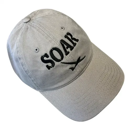 Soar Baseball Cap Khaki Black Lettering soar baseball cap